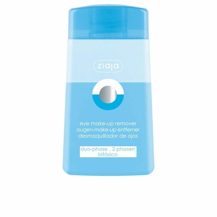 Ziaja Desmaquillador de Ojos Bifásico para Maquillaje Resistente al Agua, Lentes de Contacto, Sin Fragancia, Piel Sensible, 120 ml
