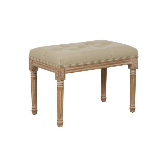 Banqueta Beige Madera de caucho 65 x 41 x 48 cm