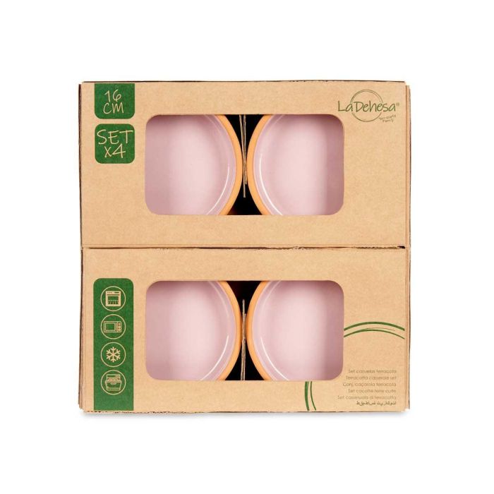 Set 4 Cazuelas Barro 16 Cm Color Rosa La Dehesa (6 Unidades) 2 Set 4 Cazuelas Barro 16 Cm Color Rosa La Dehesa (6 Unidades) 2