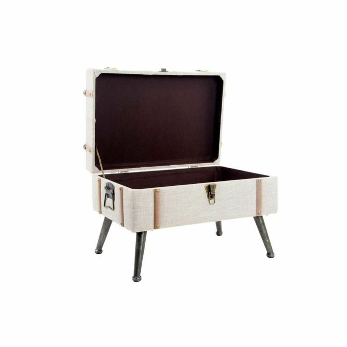 Banqueta DKD Home Decor Negro Beige Madera Madera MDF 62 x 42 x 43 cm 2 Banqueta DKD Home Decor Negro Beige Madera Madera MDF 62 x 42 x 43 cm 2