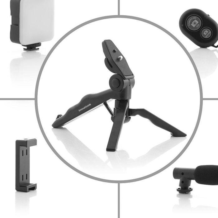 Kit Vlogging con Luz, Micrófono y Mando Plodni InnovaGoods 6 Piezas 3