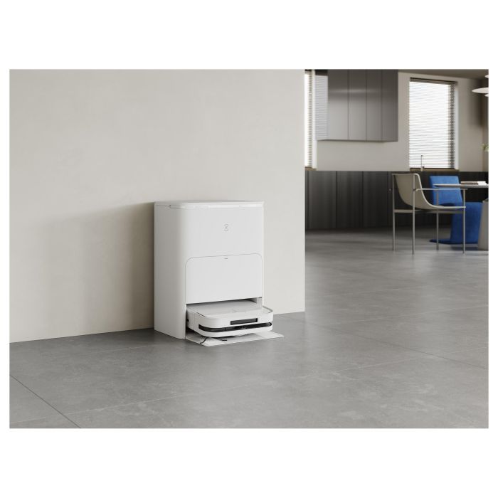 ECOVACS DEEBOT X5 OMNI Robot Aspirador con Estación de Vaciado Autónomo y Fregado, Sin Bolsa, Blanco, Forma D, 3.5L, Navegación Láser, 6400 mAh