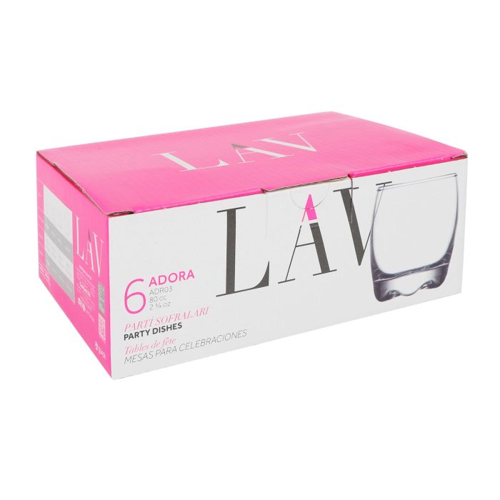 Set de 6 chupitos Adora 80 cc - Lav (12 Cajas) 2 Set de 6 chupitos Adora 80 cc - Lav (12 Cajas) 2