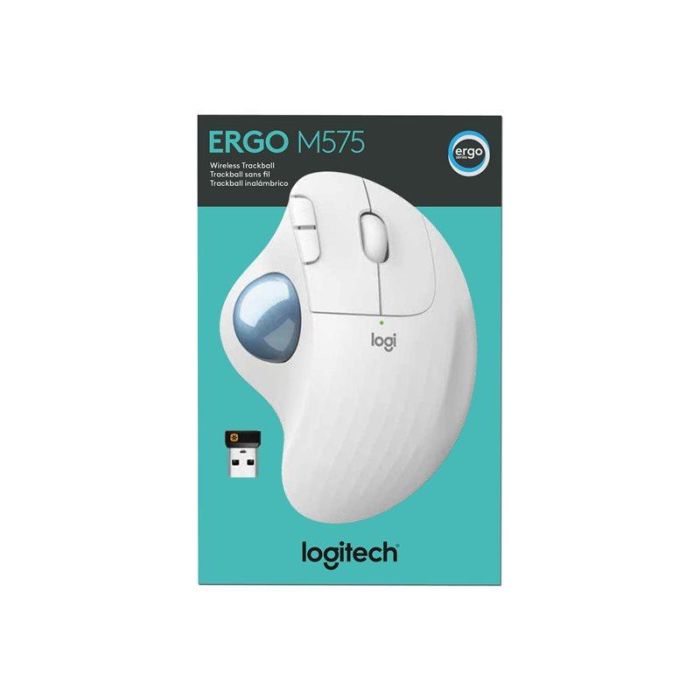 Logitech Ratón Trackball Ergo M575 Bluetooth Inalámbrico Blanco 3
