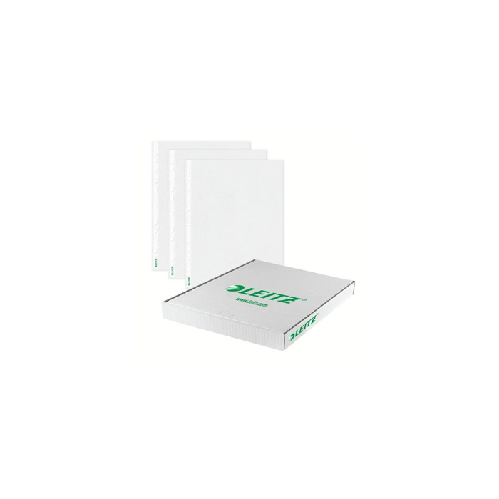 Funda multitaladro Leitz con fuelle DIN A4, 170 mc, cristal, pack 10 unidades 6