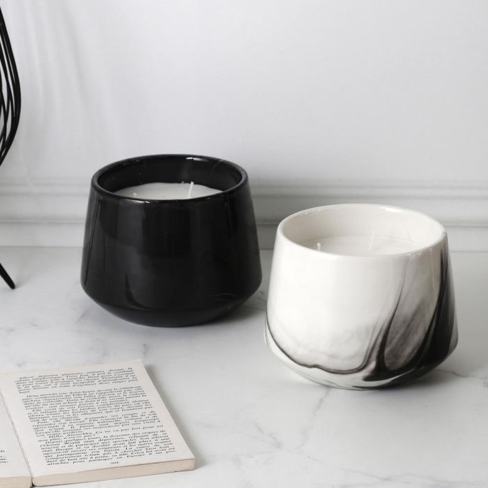 Home Deco Factory Vela Perfumada Lounge Mármol Cera de Parafina Tres Mechas 330g 10.5cm 1 Home Deco Factory Vela Perfumada Lounge Mármol Cera de Parafina Tres Mechas 330g 10.5cm 1