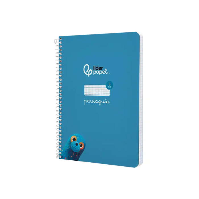 Liderpapel Cuaderno Espiral A5 Pautaguía Tapa Dura 80 Hojas 90gr Cuadro Pautado 3mm Color Azul 2