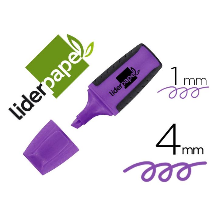 Rotulador Liderpapel Mini Fluorescente Violeta 12 unidades