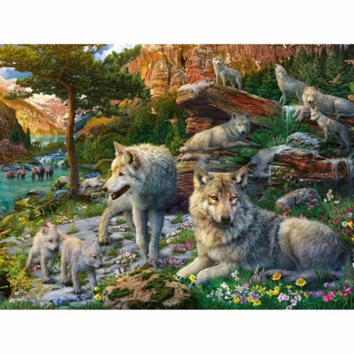 Puzzle Ravensburger Wolves in Spring 4 Puzzle Ravensburger Wolves in Spring 4