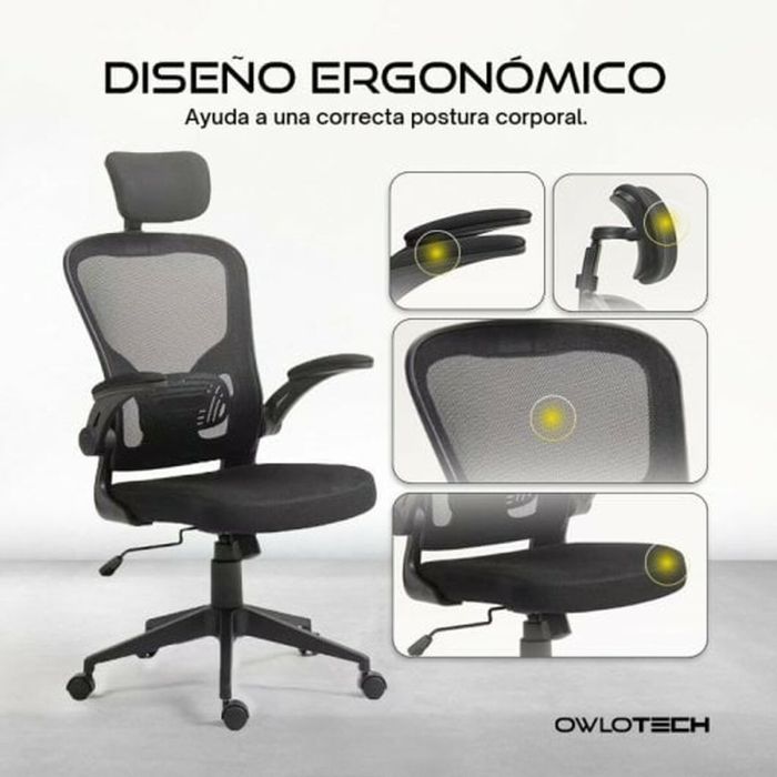 Silla de Oficina Owlotech Negro 2