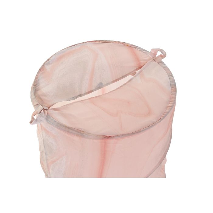 DKD Home Decor Cesta Ropa Glam Rosa de Poliester y Metal con Medidas 38 cm Ancho x 38 cm Largo x 50 cm Alto - Pack 6 Unidades 1 DKD Home Decor Cesta Ropa Glam Rosa de Poliester y Metal con Medidas 38 cm Ancho x 38 cm Largo x 50 cm Alto - Pack 6 Unidades 1