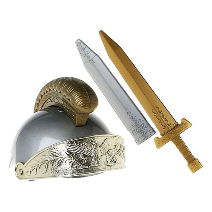Kit De Guerrero Romano Con Casco, Espada Y Funda - Ideal Para Disfraces Históricos Y Fiestas Temáticas