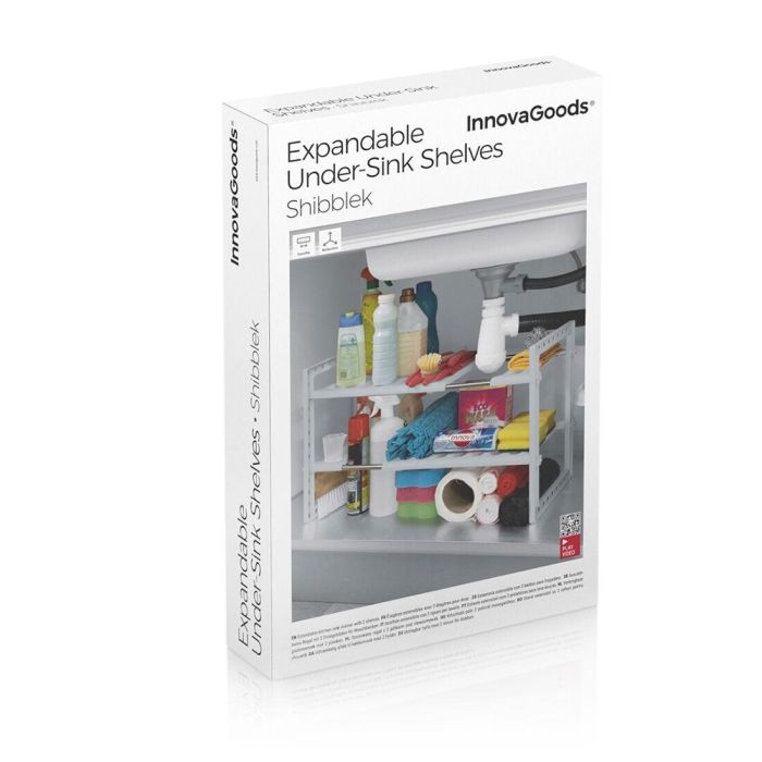 Estantería Extensible para Fregadero Shibblek InnovaGoods 2 Estantes 1 Estantería Extensible para Fregadero Shibblek InnovaGoods 2 Estantes 1