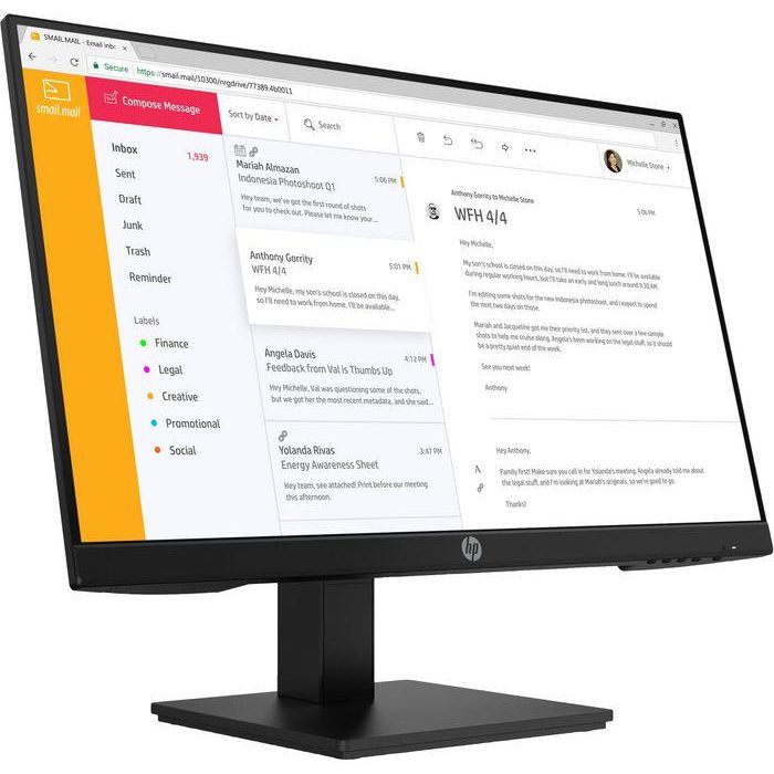HP P24h G4 Monitor Profesional 23.8 pulgadas Full HD (1920x1080) IPS con Ajuste de Altura y Audio Estéreo 4 HP P24h G4 Monitor Profesional 23.8 pulgadas Full HD (1920x1080) IPS con Ajuste de Altura y Audio Estéreo 4