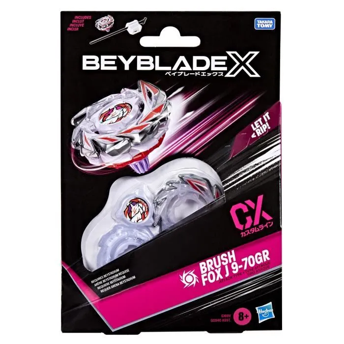 Hasbro Beyblade X Starter Pack Brush Fox J 9-70GR CX Peonza Tipo Ataque Takara Tomy Peonzas de Competición a partir de 8 Años 4