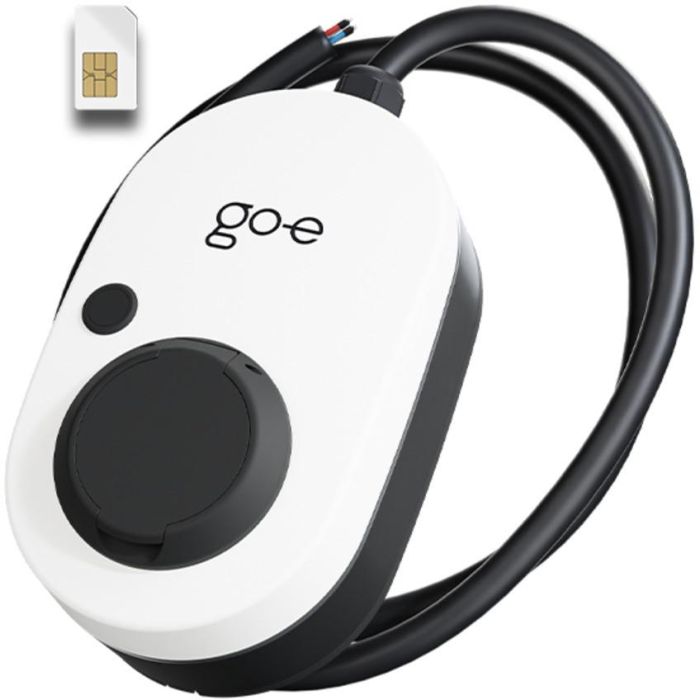 go-eCharger Gemini 2.0 22 kW (32A 3-phasig) Cargador Eléctrico para Vehículos, Negro/Blanco, sin Cable, 4G/LTE 4