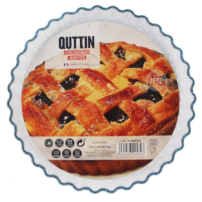 Quttin Molde Tarta Vidrio Rizado 1.5L 27x27x3.5 cm (6 Unidades) 3