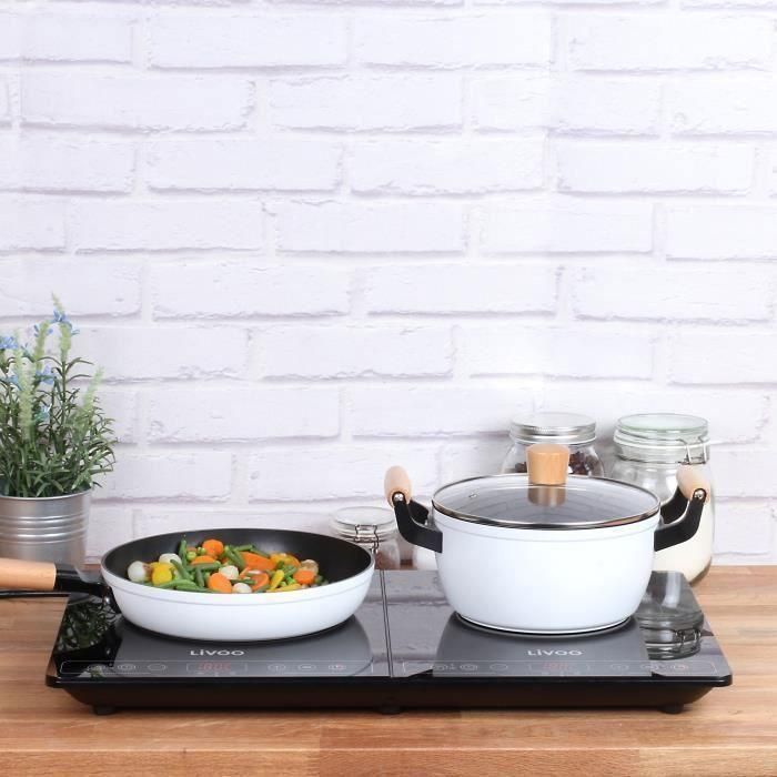 Livoo DOC235 Placa de inducción simple 22cm, 200-2000W (10 niveles), temperatura 60-240°C, panel digital, función mantener calor, temporizador 180 min, negro 2 Livoo DOC235 Placa de inducción simple 22cm, 200-2000W (10 niveles), temperatura 60-240°C, panel digital, función mantener calor, temporizador 180 min, negro 2