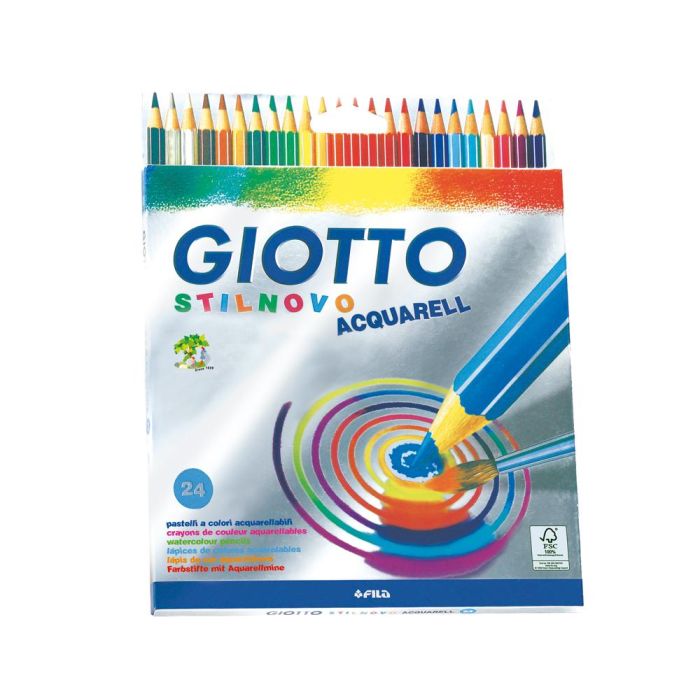 Lápices de Colores Acuarelables Giotto Stilnovo 24 Piezas Multicolor 1