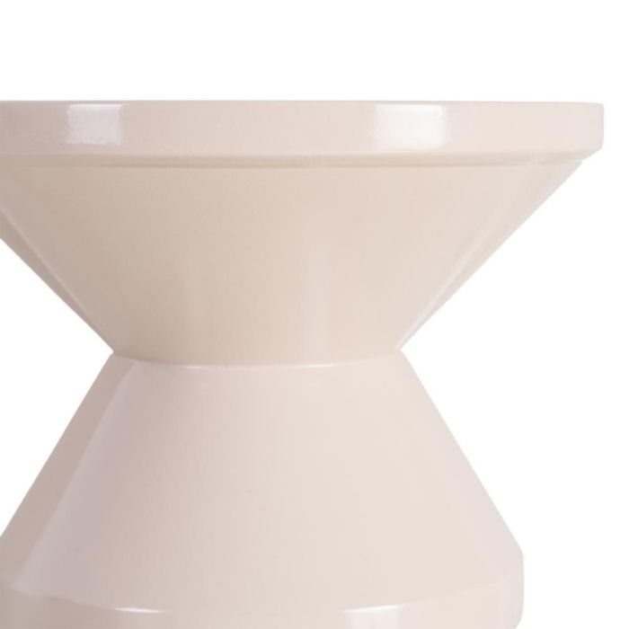 Mesa Auxiliar Blanco Metal Decoración 33 X 33 X 47 cm