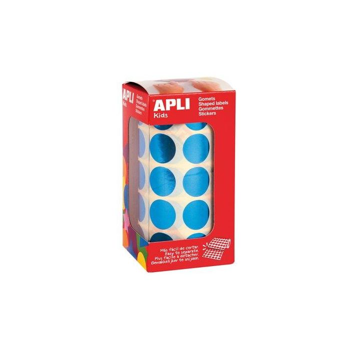 Gomets Apli Metalizados Rollo 59H Circulo Ø 20 Mm Azul 1.770 Uds. (12048)