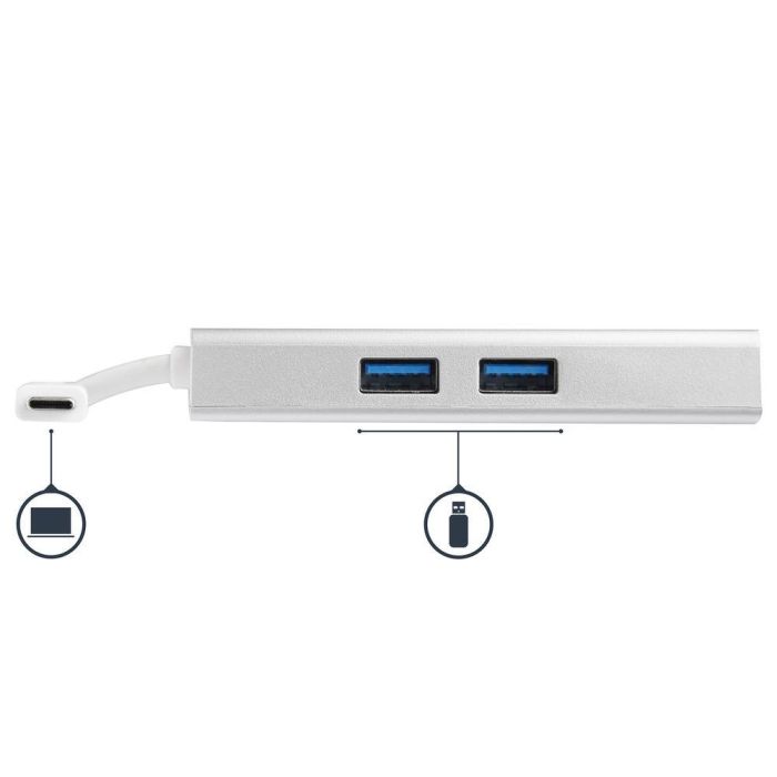 Hub USB Startech DKT30CHPDW Blanco 60 W 1 Hub USB Startech DKT30CHPDW Blanco 60 W 1