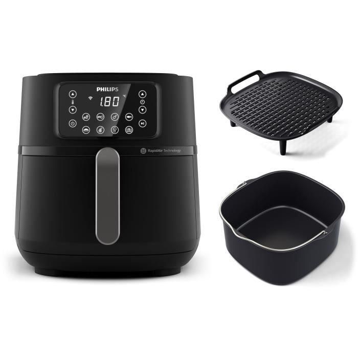 Freidora sin aceite - PHILIPS - Connected Airfryer XXL HD9285/96 Serie 5000 - 7,2L - 6 personas - 16 presintonías - Negra 1