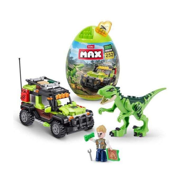 Juego de construcción max dino en huevo con figura, dinosaurio y coche 4x4 (252 pzas) 24'7x17'2x14'4cm 1 Juego de construcción max dino en huevo con figura, dinosaurio y coche 4x4 (252 pzas) 24'7x17'2x14'4cm 1
