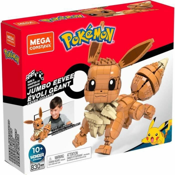 Mega Construx Ladrillos de Construcción Pokémon Eevee Giant 845 Piezas Figura para Construir 10 Años y Más 8