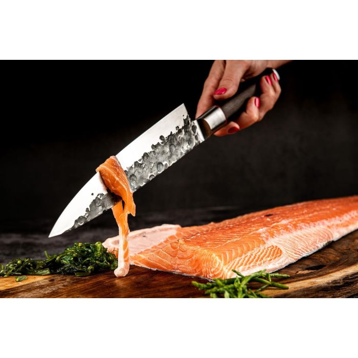 Forged FOR8720039623378 Cuchillo de Chef Forjado Acero Japonés 440C - Mango Madera Dalbergia - 20,5 cm