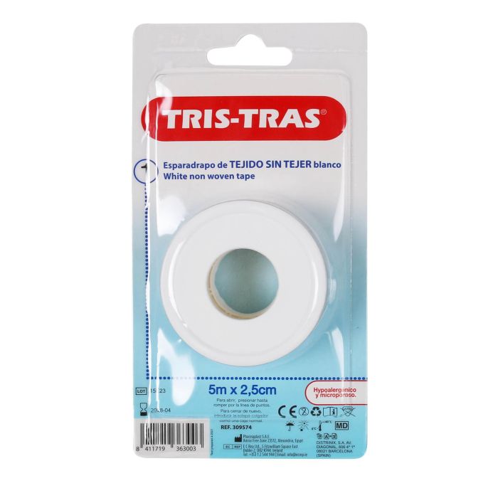 Esparadrapo TNT para zonas sensibles 5Mx2.5CM Tris-Tras (24 Unidades) 1 Esparadrapo TNT para zonas sensibles 5Mx2.5CM Tris-Tras (24 Unidades) 1