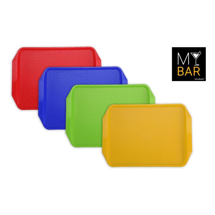 Bandeja de plástico para servir con asas 42.5x30 cm My Bar - Inde (16 Unidades) 4 Bandeja de plástico para servir con asas 42.5x30 cm My Bar - Inde (16 Unidades) 4