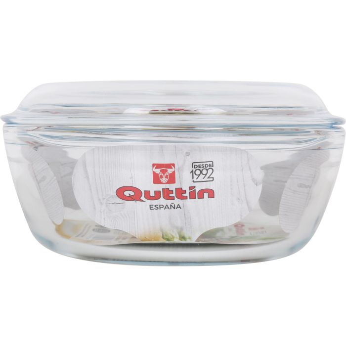 Quttin Cacerola de Vidrio Redonda con Tapa 1.6L + 0.5L (3 Unidades) 2