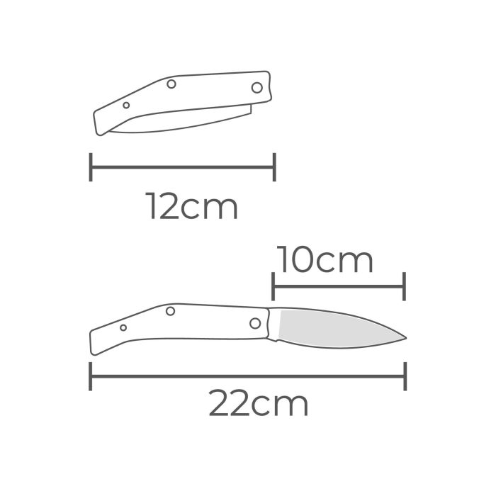 Edm Navaja ANETO Plegable Mango Plástico Acero Inoxidable Profesional 22cm Marrón 3