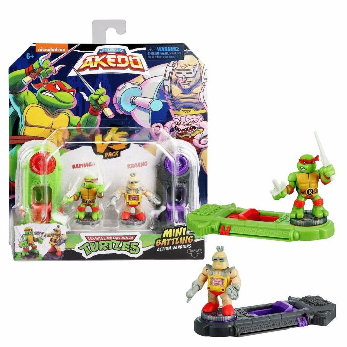 Moose Toys MOO0630996152454 Figuras Akedo: Raphael vs Rocksteady