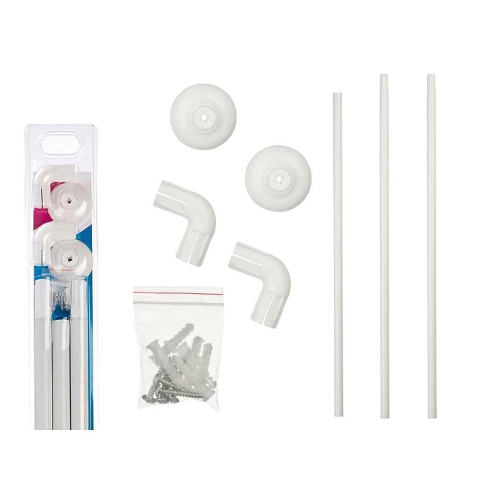 Barra Cortina Plato Ducha 90 cm Blanco - Berilo (18 Unidades) Barra Cortina Plato Ducha 90 cm Blanco - Berilo (18 Unidades)