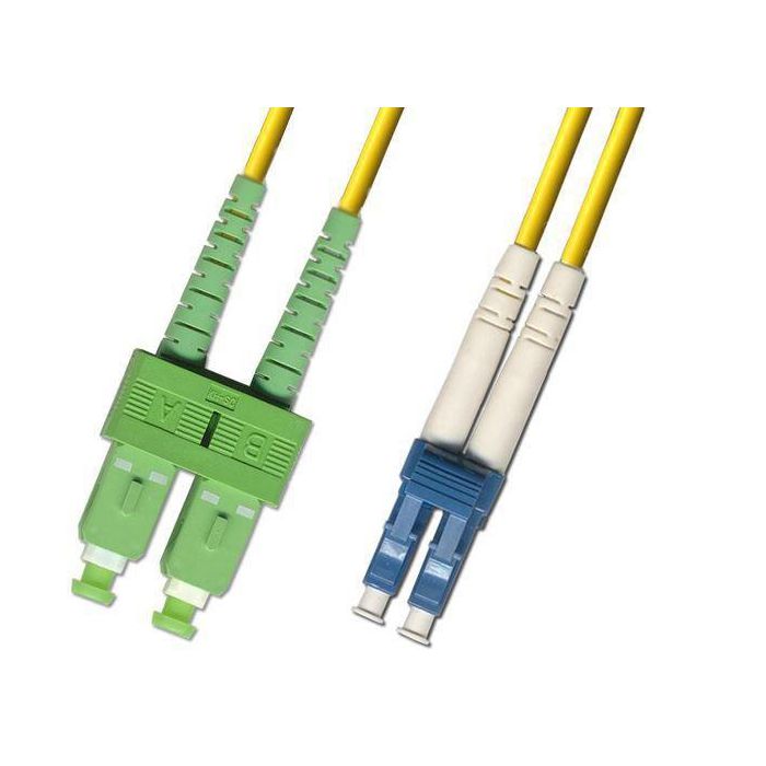 MicroConnect Cable de Fibra Óptica SC-LC Monomodo Dúplex OS2, Amarillo, 0.5m para Redes 1G/10G/40G/100G
