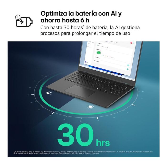 LG 14ZD90T-G.AX78B Portátil 14" WUXGA IPS Intel Core Ultra 7-255H, 16GB RAM, 1TB SSD, Sin SO, 1.1kg, 30h, Negro 2 LG 14ZD90T-G.AX78B Portátil 14" WUXGA IPS Intel Core Ultra 7-255H, 16GB RAM, 1TB SSD, Sin SO, 1.1kg, 30h, Negro 2