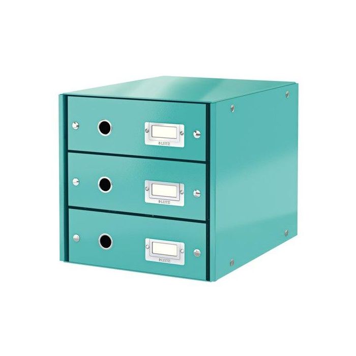 Modulo 3 Cajones Leitz Click&Store Plegable Turquesa