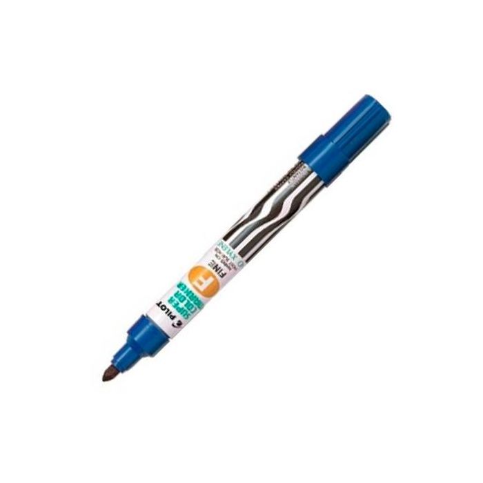 Pilot Marcador Permanente SCA-F Recargable, para Papel, Madera, Plástico, Cristal, Metal, Azul (Paquete de 12 Unidades) (12 Unidades)
