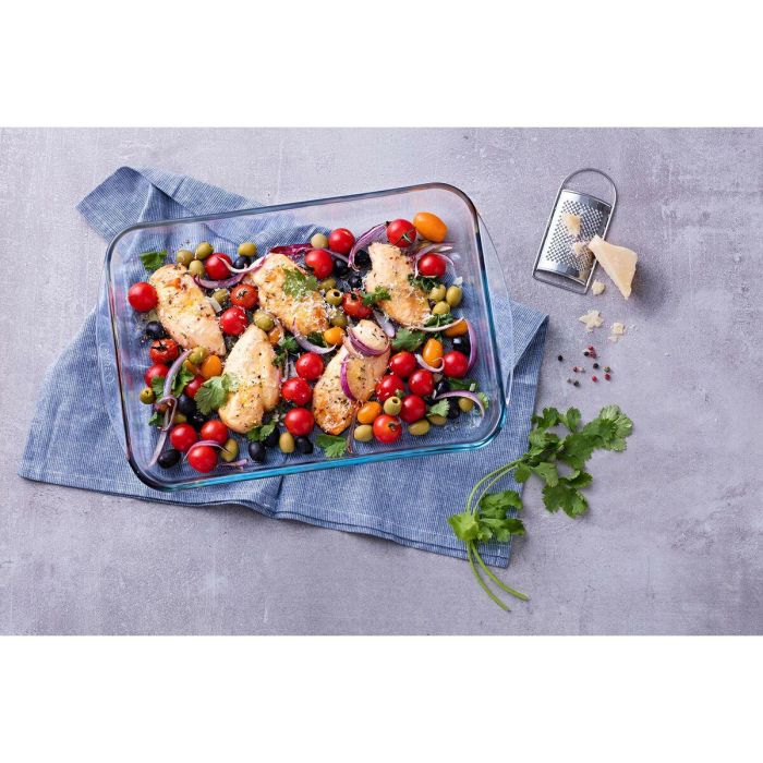 Pyrex Iconic'S Fuente Rectangular para Horno de Vidrio Borosilicato Transparente 40x27x6 cm Apta Lavavajillas y Microondas 5 Pyrex Iconic'S Fuente Rectangular para Horno de Vidrio Borosilicato Transparente 40x27x6 cm Apta Lavavajillas y Microondas 5