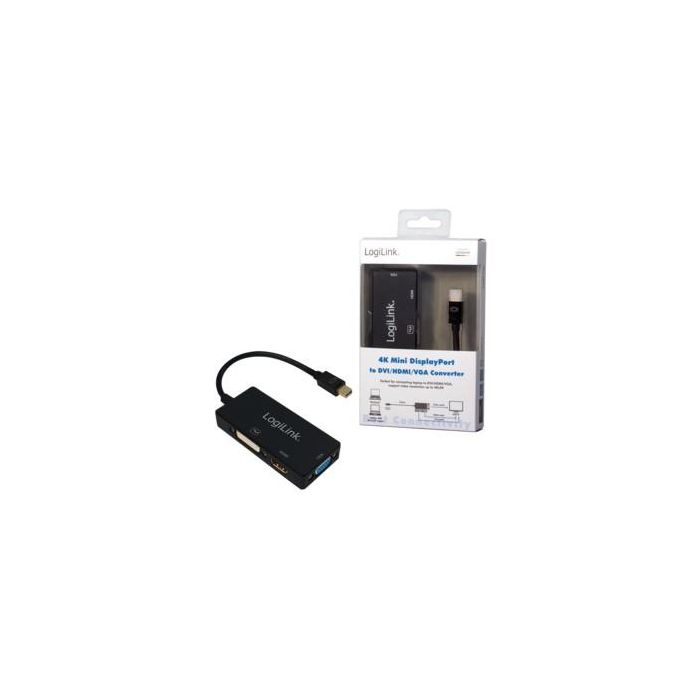 LogiLink Mini DisplayPort 1.2 a DVI/HDMI/VGA 4K Adaptador 3 LogiLink Mini DisplayPort 1.2 a DVI/HDMI/VGA 4K Adaptador 3