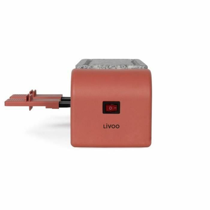 Livoo Raclette conectable DOC310R para 2 personas - 450W - Termostato automático - 2 espátulas de madera y 2 ollas para fondue 3