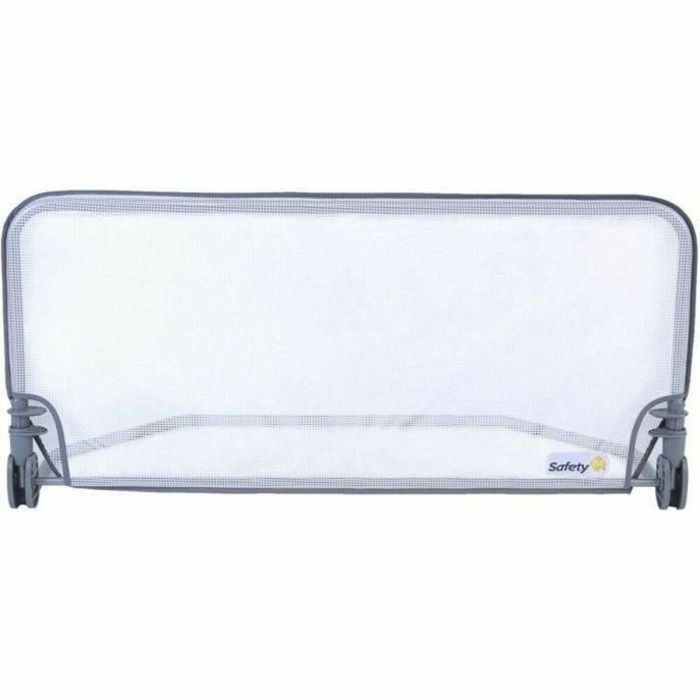 Safety 1st Barandilla Cama Infantil 90 cm Gris Plegable con Malla Transpirable. Compatible Colchones 9-26 cm
