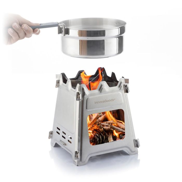 Hornillo de acero desmontable para acampada flamet v0103482 innovagoods 1 Hornillo de acero desmontable para acampada flamet v0103482 innovagoods 1