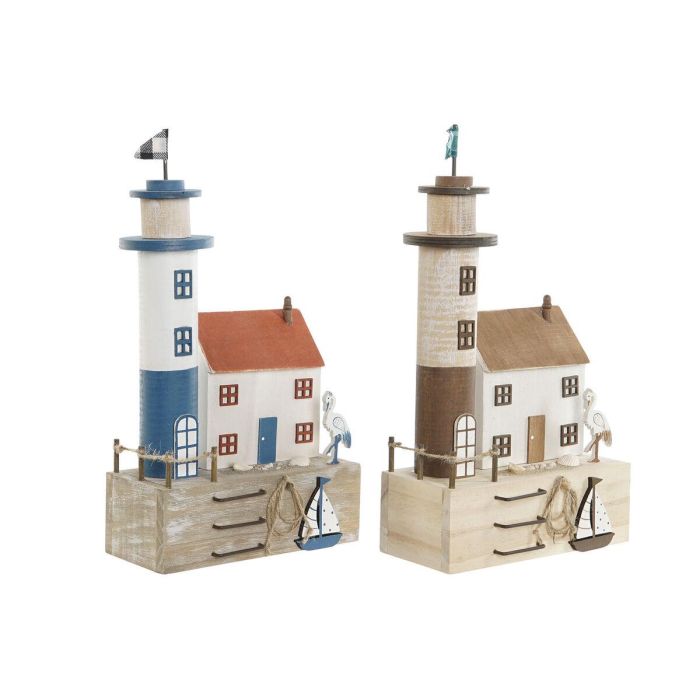 Decoracion Antique DKD Home Decor Azul Rojo 8.5 x 30 x 17 cm (2 Unidades) 2 Decoracion Antique DKD Home Decor Azul Rojo 8.5 x 30 x 17 cm (2 Unidades) 2