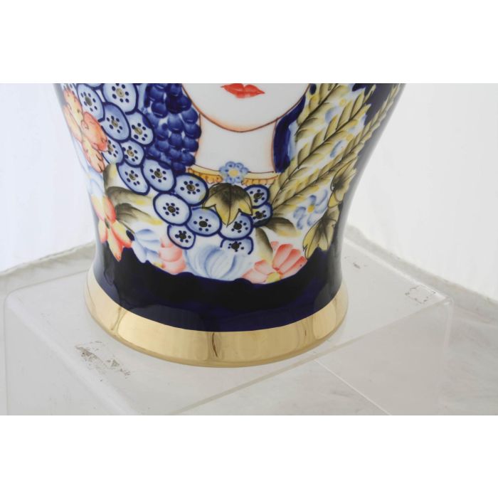 DKD Home Decor Jarrón Shabby de Porcelana con Diseño de Cara Multicolor Azul 22x22x42 cm Colección Margot 2 DKD Home Decor Jarrón Shabby de Porcelana con Diseño de Cara Multicolor Azul 22x22x42 cm Colección Margot 2