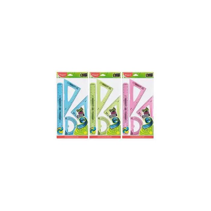 Maped Reglas Twist´N Flex Maxi 30 cm Colores Surtidos Kit De 4 Piezas