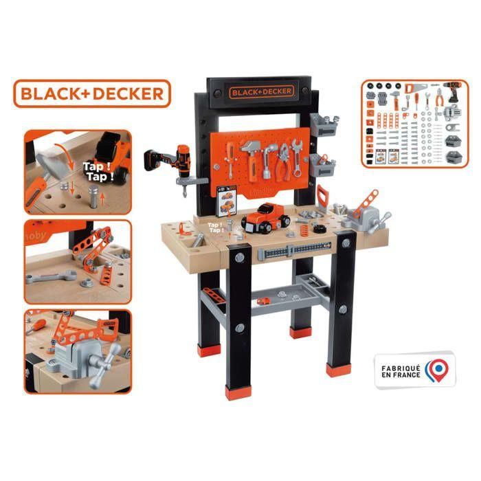 Smoby Banco de Trabajo BLACK+DECKER Bricolaje para Niños, Estación Central de Herramientas Completa y Equipada 2 Smoby Banco de Trabajo BLACK+DECKER Bricolaje para Niños, Estación Central de Herramientas Completa y Equipada 2