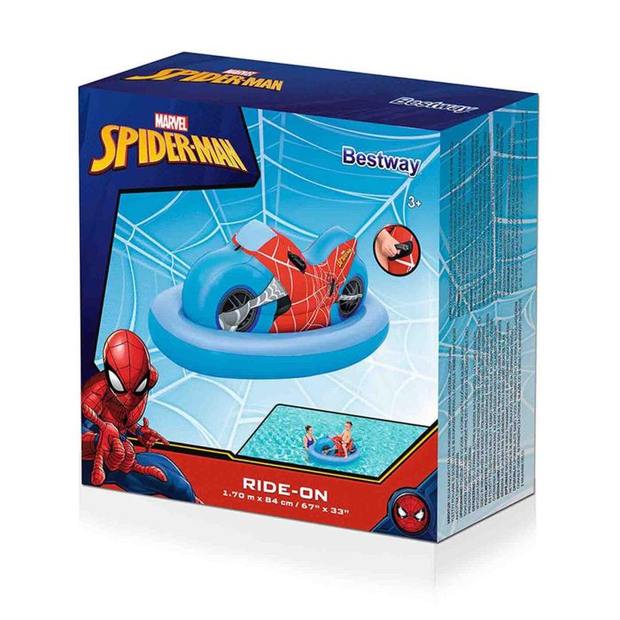 Bestway Figura Hinchable Moto Spiderman 170x84 cm +3 Años Playa y Piscina 98794 22